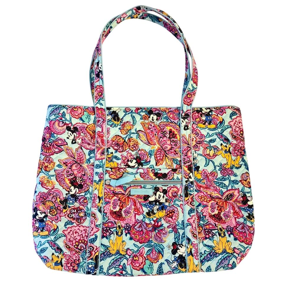NEW Vera Bradley Exclusive Disney Parks Mickey's Colorful Garden Large Tote Bag
